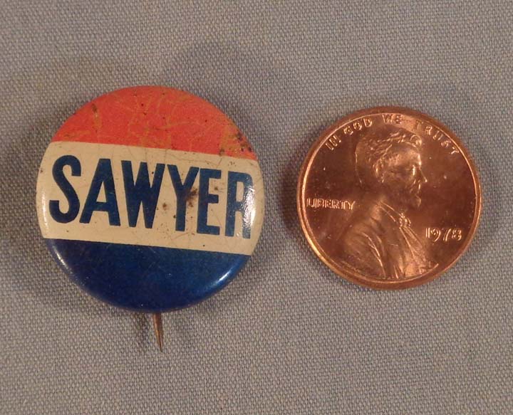 Vintage Charles Sawyer For Governor 1930s Ohio 78 Political Pin Back